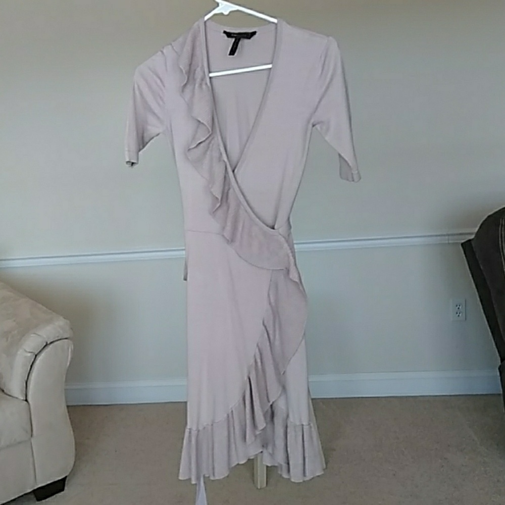 BCBG ruffle tie around dress